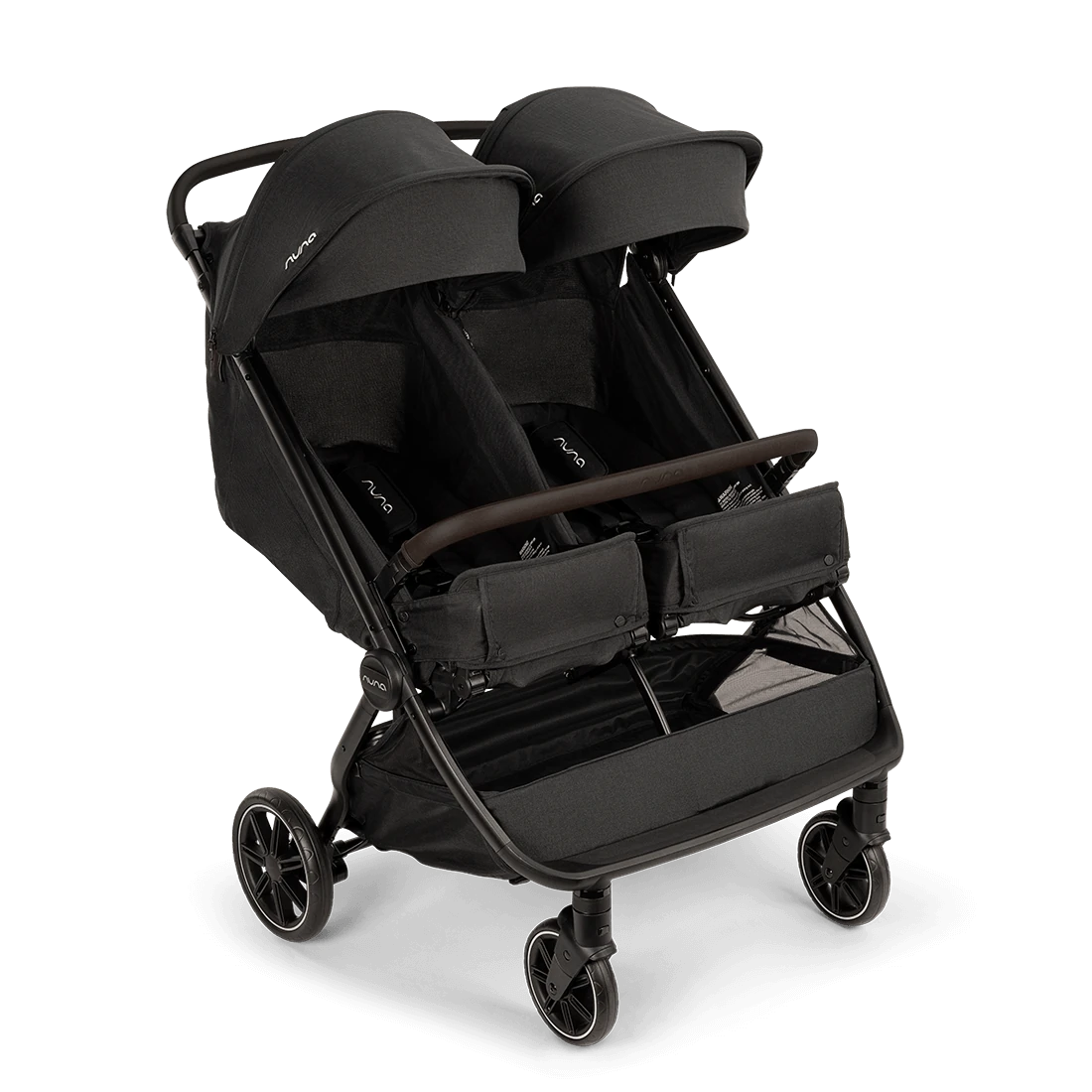 Nuna TRVL Dubl Double Stroller — Caviar — alternate product view 2