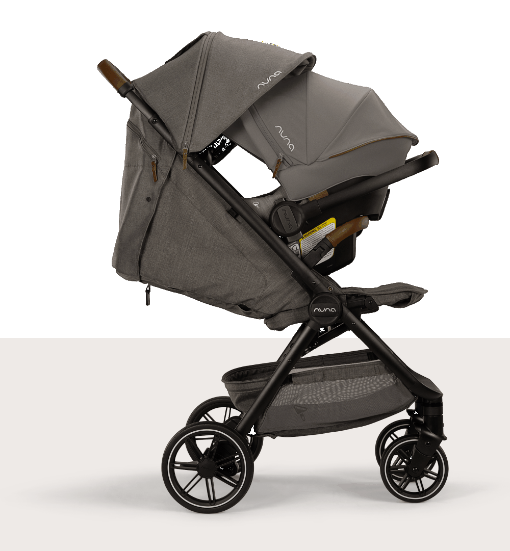 Nuna TRVL LX stroller and PIPA urbn travel system direct-connect configuration