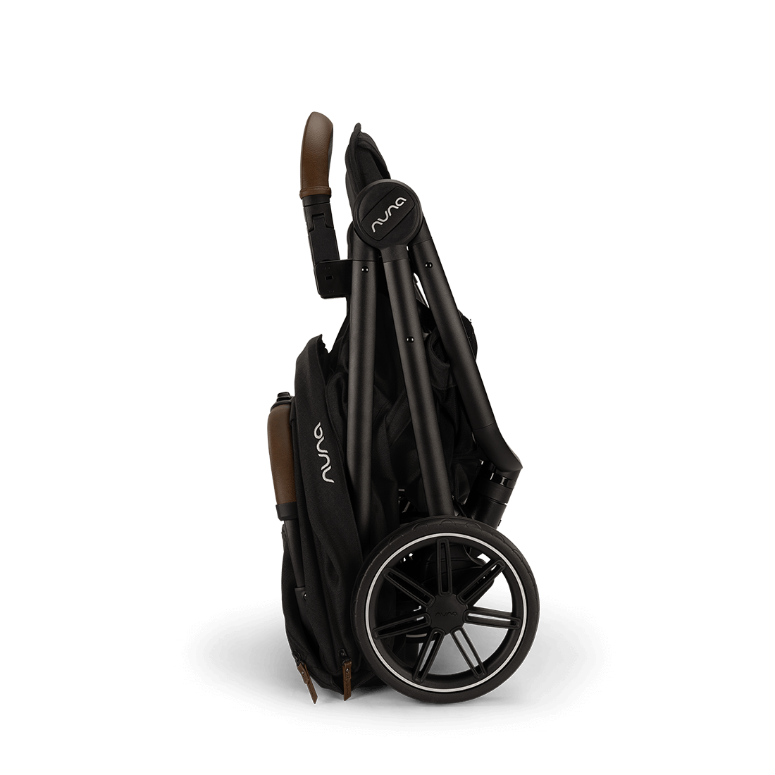 Nuna TRVL lx Stroller — Caviar compact fold side profile