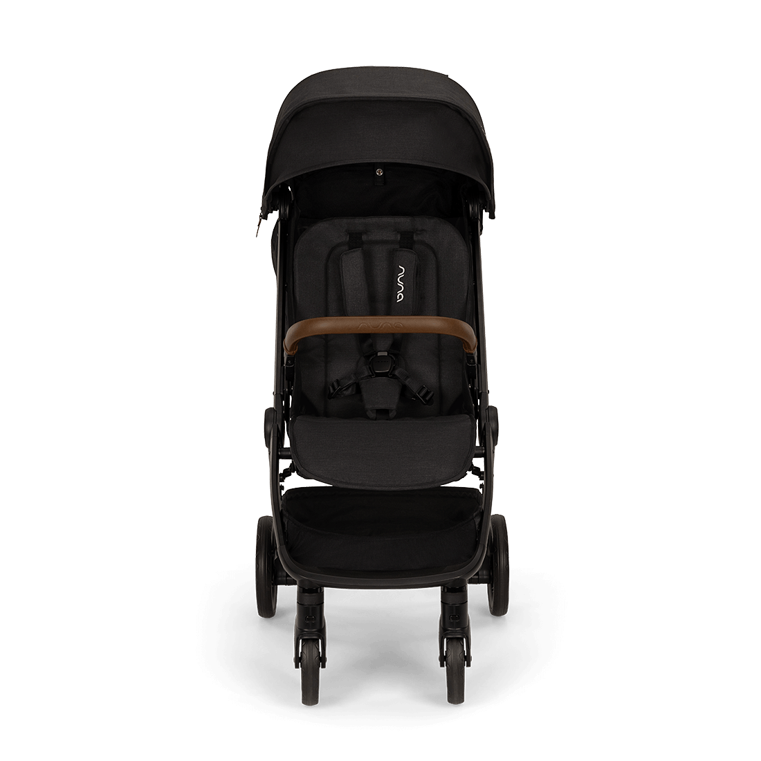 Nuna TRVL lx Stroller — Caviar straight-on front view