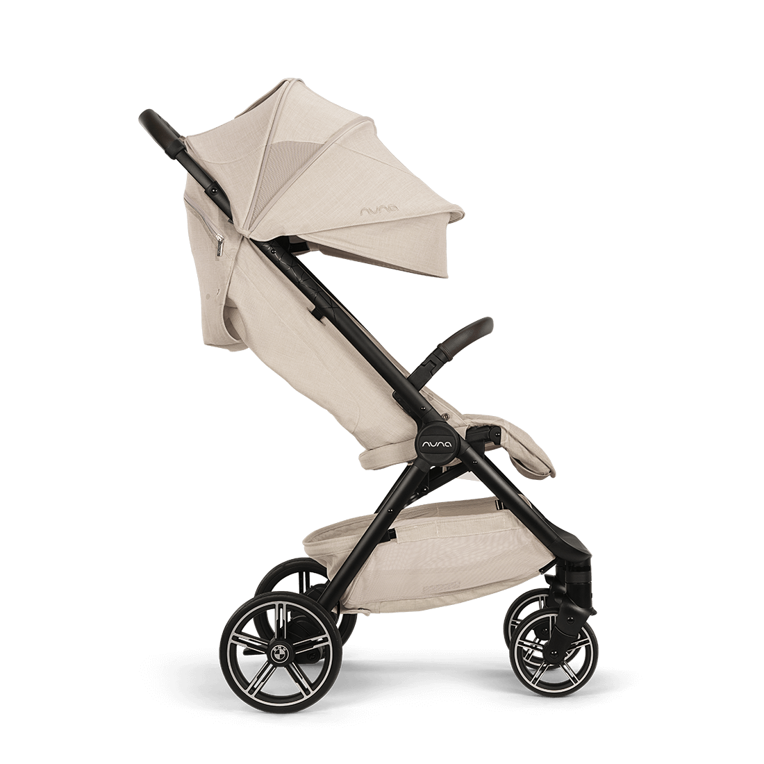 Nuna TRVL lx Stroller — Mica BMW Collection carriage-mode profile