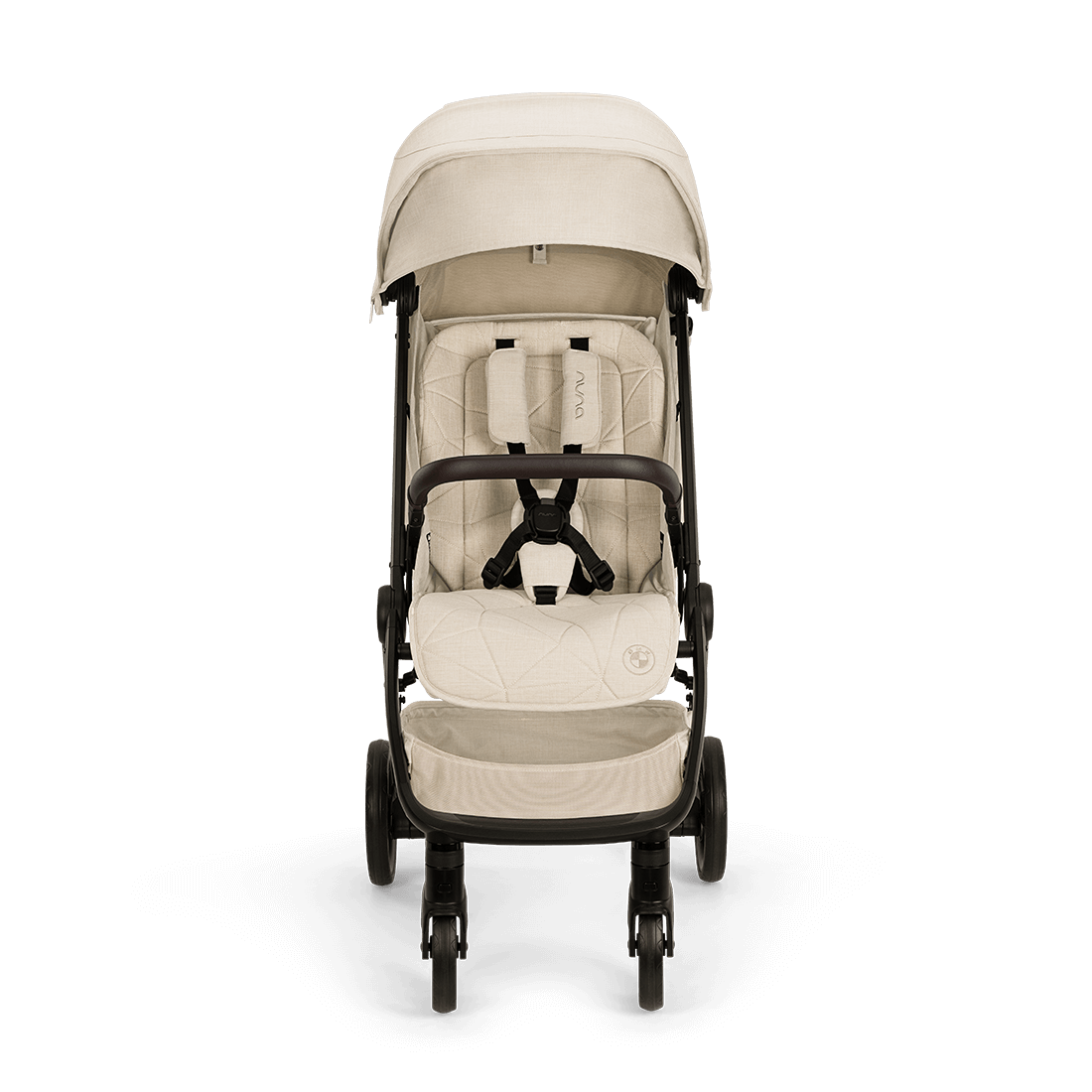 Nuna TRVL lx Stroller — Mica BMW Collection straight-on front view