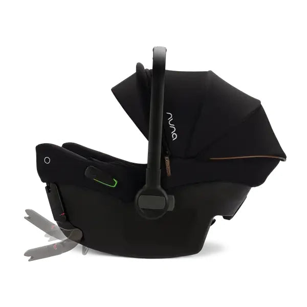 Nuna TRVL LX Stroller + PIPA Urbn Infant Car Seat Travel System showing Nuna PIPA urbn Infant Car Seat — Nuna pipa urbn in Caviar — official product view 05