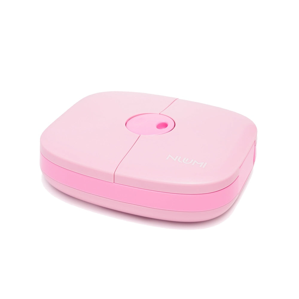 Nuumi lunch box pink, plastic container with stickers by Baby Enroute