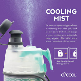 O2Cool 12 oz Kid's Mist 'N Sip 2-in-1 Misting Water Bottle - Donuts