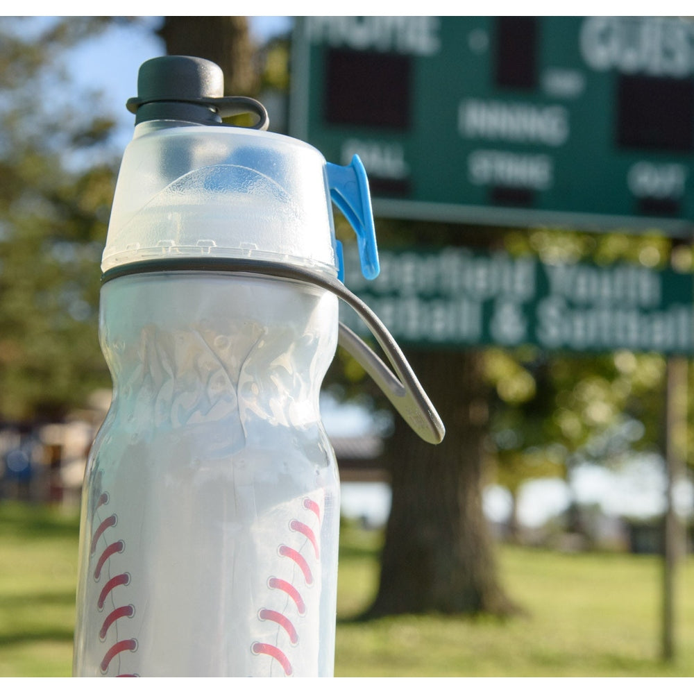 O2Cool 20 oz Mist 'N Sip 2-in-1 Misting Water Bottle - Baseball lifestyle view
