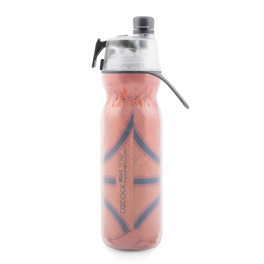 O2Cool 20 oz Mist 'N Sip 2-in-1 Misting Water Bottle - Basketball side view
