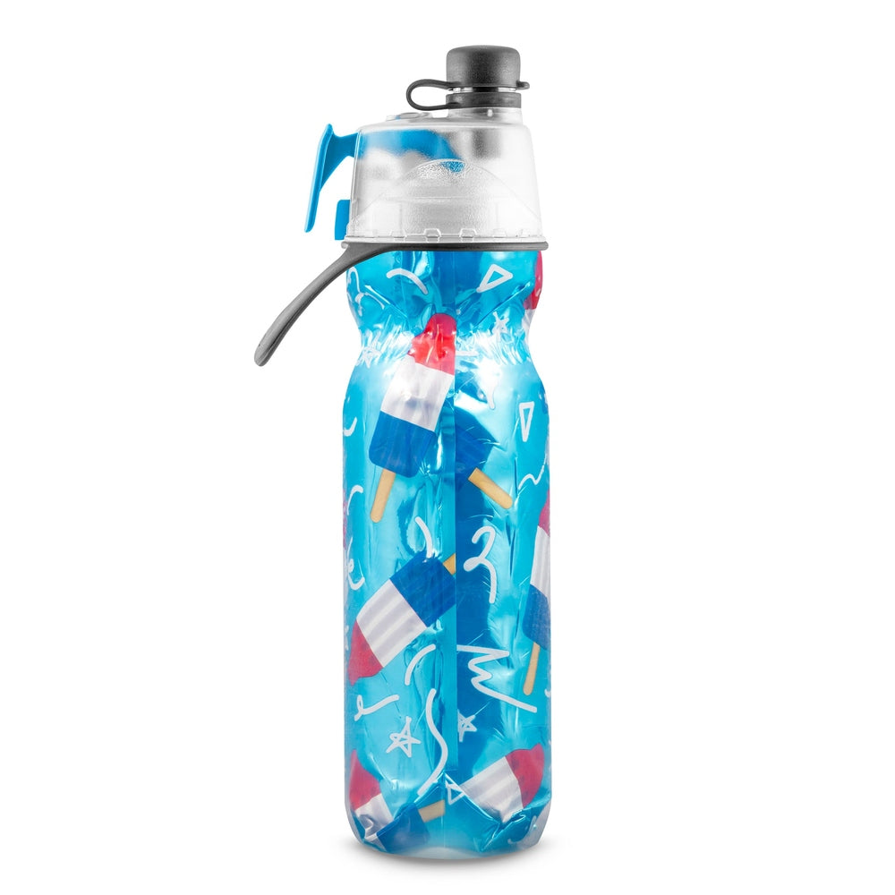 O2Cool 20 oz Mist 'N Sip 2-in-1 Misting Water Bottle - Bomb Pop alternate side view
