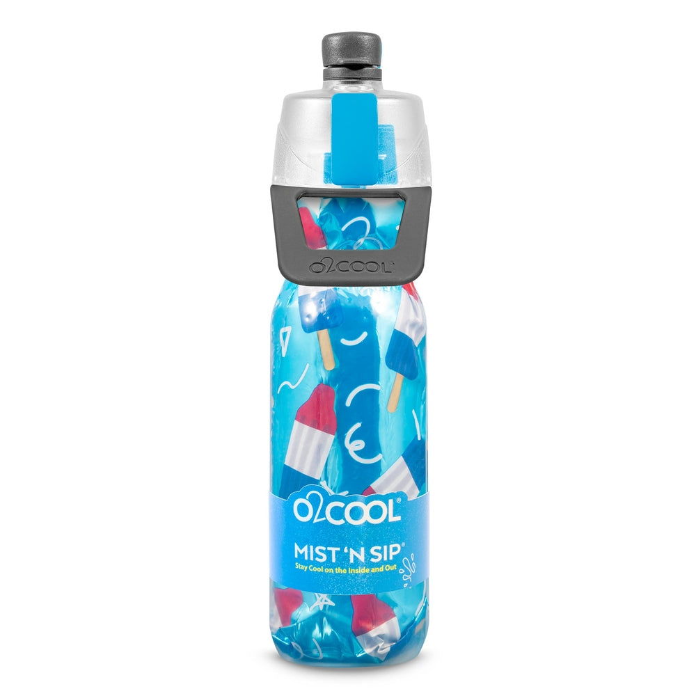 O2Cool 20 oz Mist 'N Sip 2-in-1 Misting Water Bottle - Bomb Pop packaging view