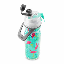 O2Cool 20 oz Mist 'N Sip 2-in-1 Misting Water Bottle - Flamingo