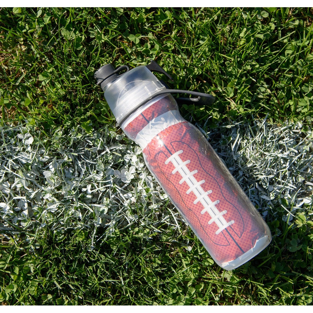 O2Cool 20 oz Mist 'N Sip 2-in-1 Misting Water Bottle - Football lifestyle view