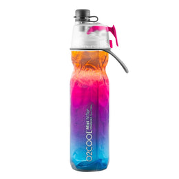 O2Cool 20 oz Mist 'N Sip 2-in-1 Misting Water Bottle - Ombre Raspberry
