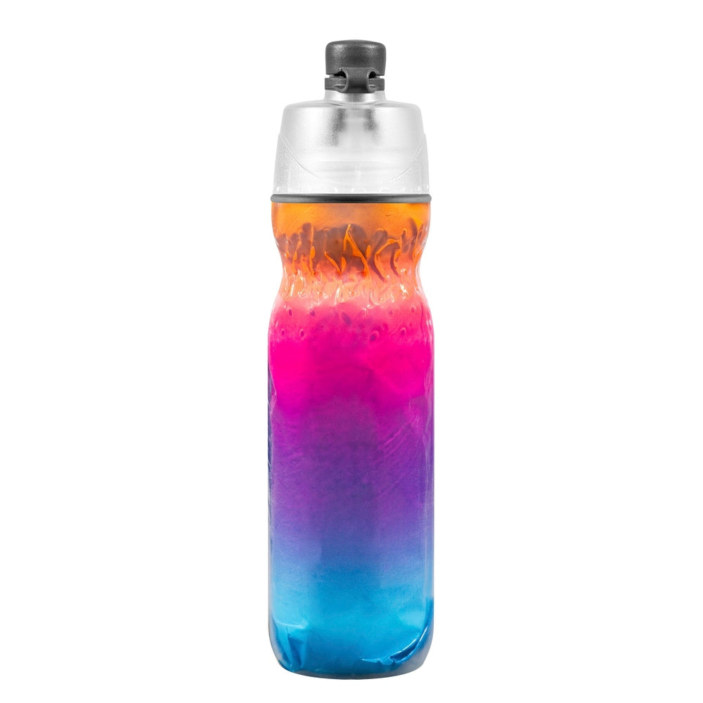 O2Cool 20 oz Mist 'N Sip 2-in-1 Misting Water Bottle - Ombre Raspberry back view