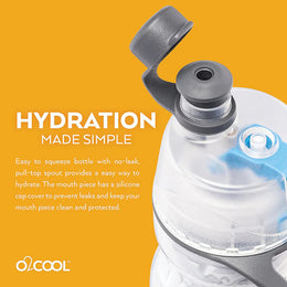 O2Cool 20 oz Mist 'N Sip 2-in-1 Misting Water Bottle - Soccer