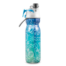 O2Cool 20 oz Mist 'N Sip 2-in-1 Misting Water Bottle - Summer Doodle
