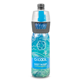O2Cool 20 oz Mist 'N Sip 2-in-1 Misting Water Bottle - Summer Doodle