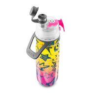 O2Cool 20 oz Mist 'N Sip 2-in-1 Misting Water Bottle - Yellow Pink Ombre Sketch