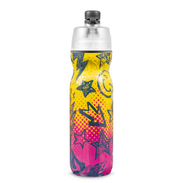 O2Cool 20 oz Mist 'N Sip 2-in-1 Misting Water Bottle - Yellow Pink Ombre Sketch