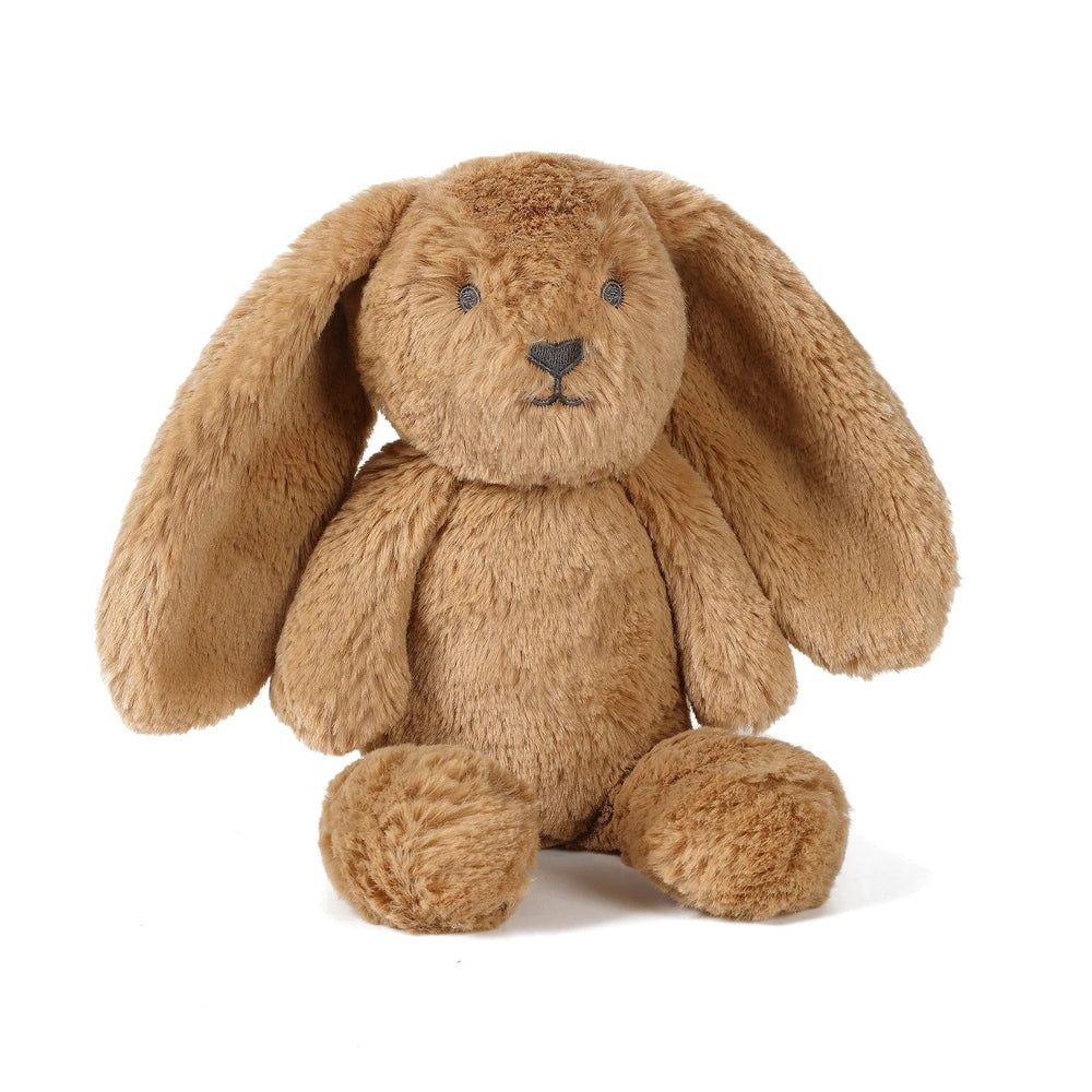 OB Designs Bailey Caramel Bunny plush toy, 10-inch tan stuffed rabbit with floppy ears