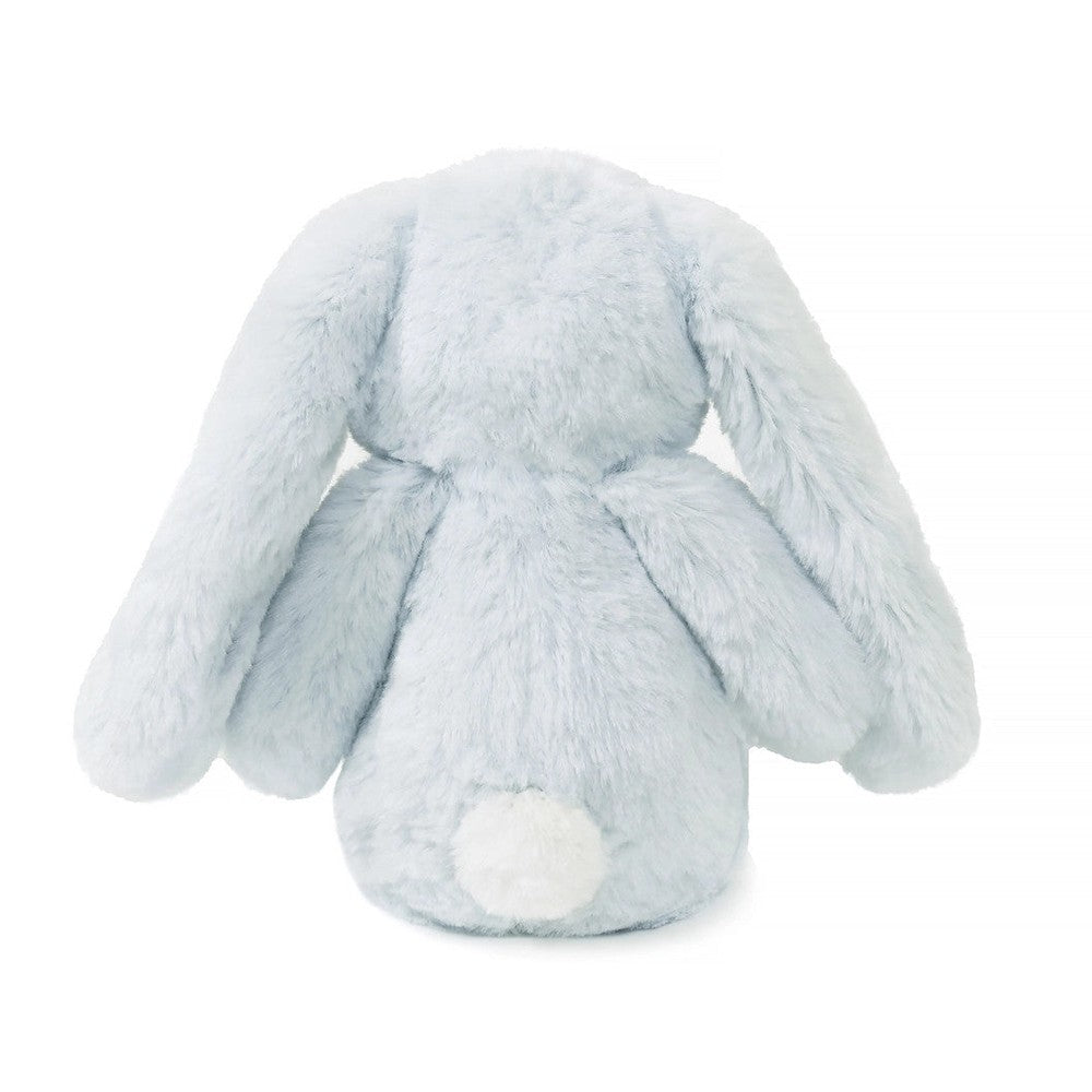 OB Designs Baxter Bunny blue plush toy, 10-inch soft rabbit with white tail
