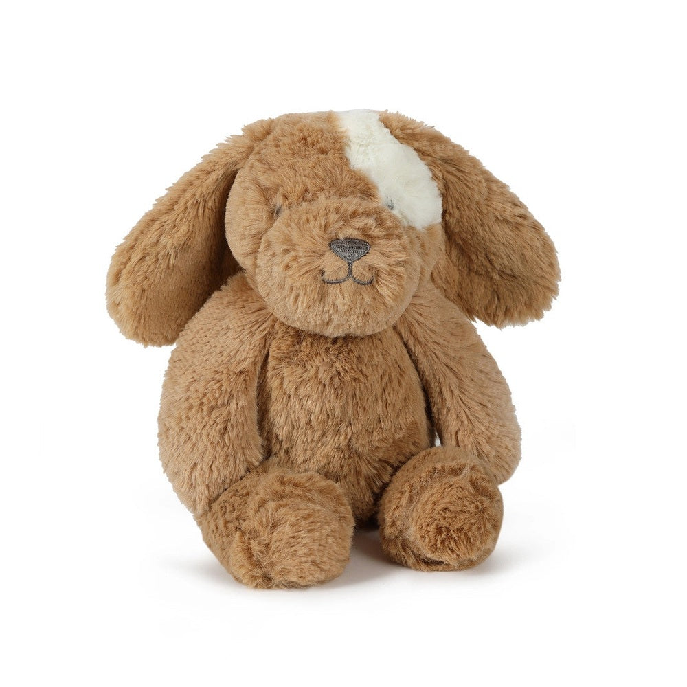 OB Designs Duke dog plush toy, caramel brown soft stuffed animal, 10 inches