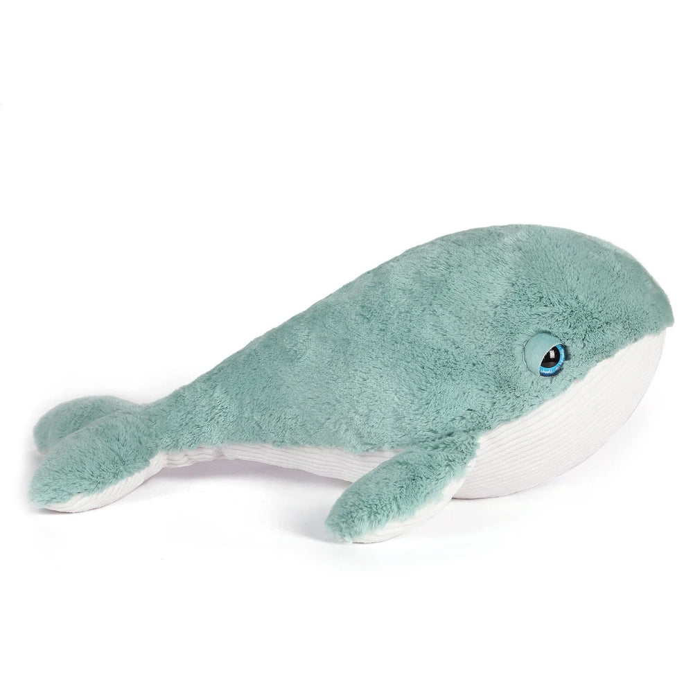 OB Designs Hurley Whale plush toy, turquoise large 20.5in soft stuffed animal