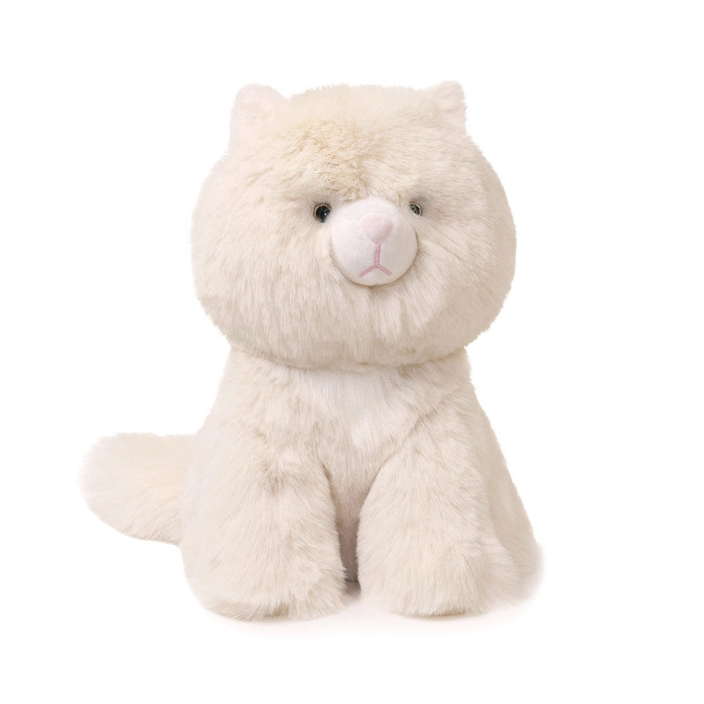 OB DESIGNS Kiki Himalayan Cat plush toy, vegan angora, 10-inch cream fur CV