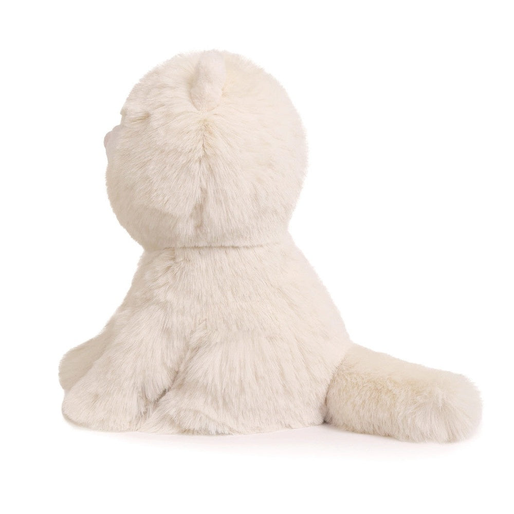 OB DESIGNS Kiki Himalayan Cat soft toy, vegan angora plush, 10-inch white