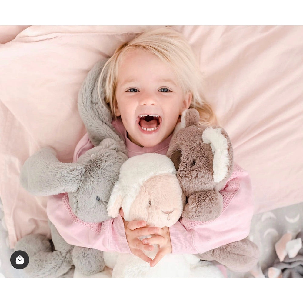 OB Designs Lee Lamb plush toy, medium 13.5in (34cm), white stuffed animal