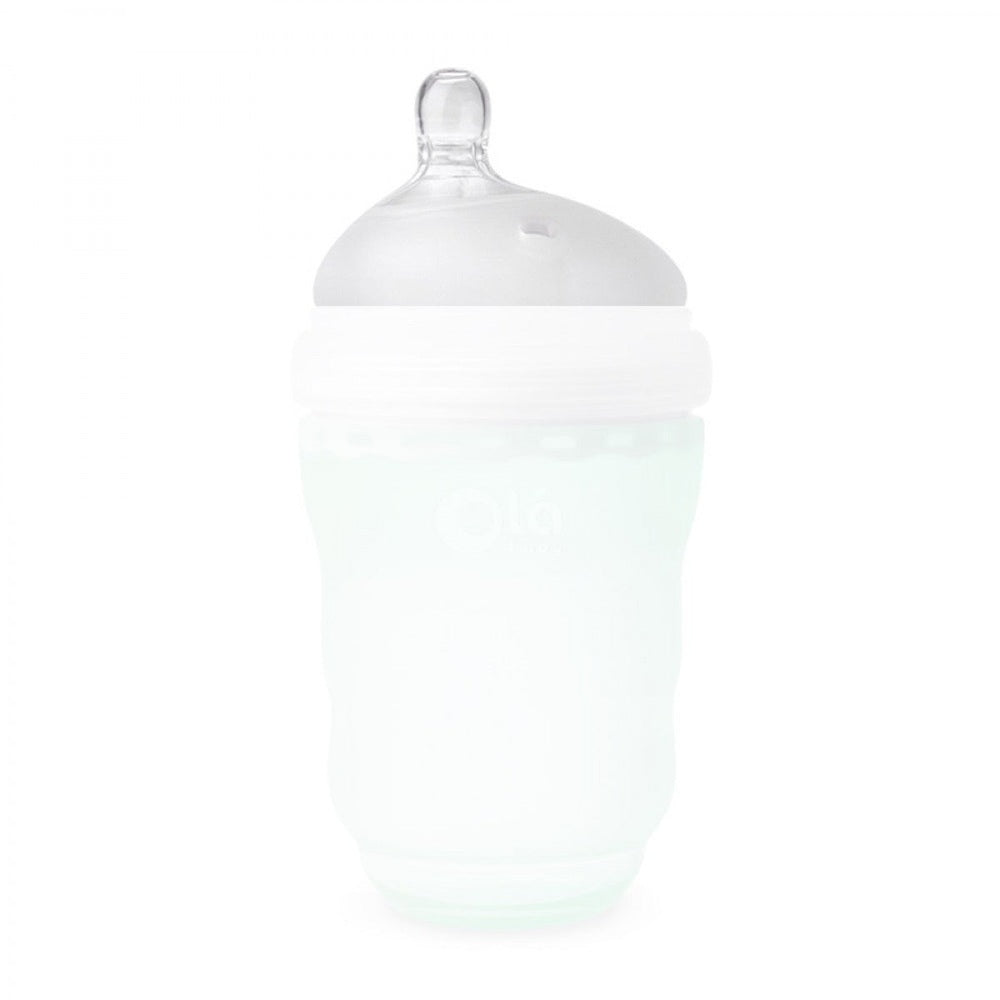 Olababy bottle with X-Cut nipples, 2-pack for 6 months and up, clear
