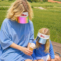 Olivio & Co UV Protection Sun Visor Hat with Shield - Breakfast Art