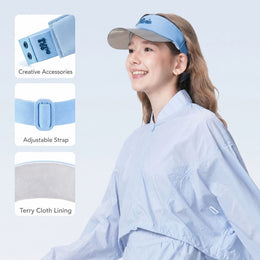 Olivio & Co UV Protection Sun Visor Hat with Shield - Breakfast Art
