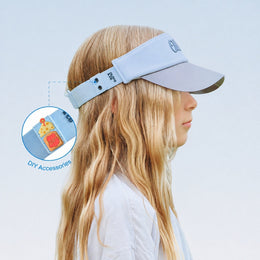 Olivio & Co UV Protection Sun Visor Hat with Shield - Breakfast Art