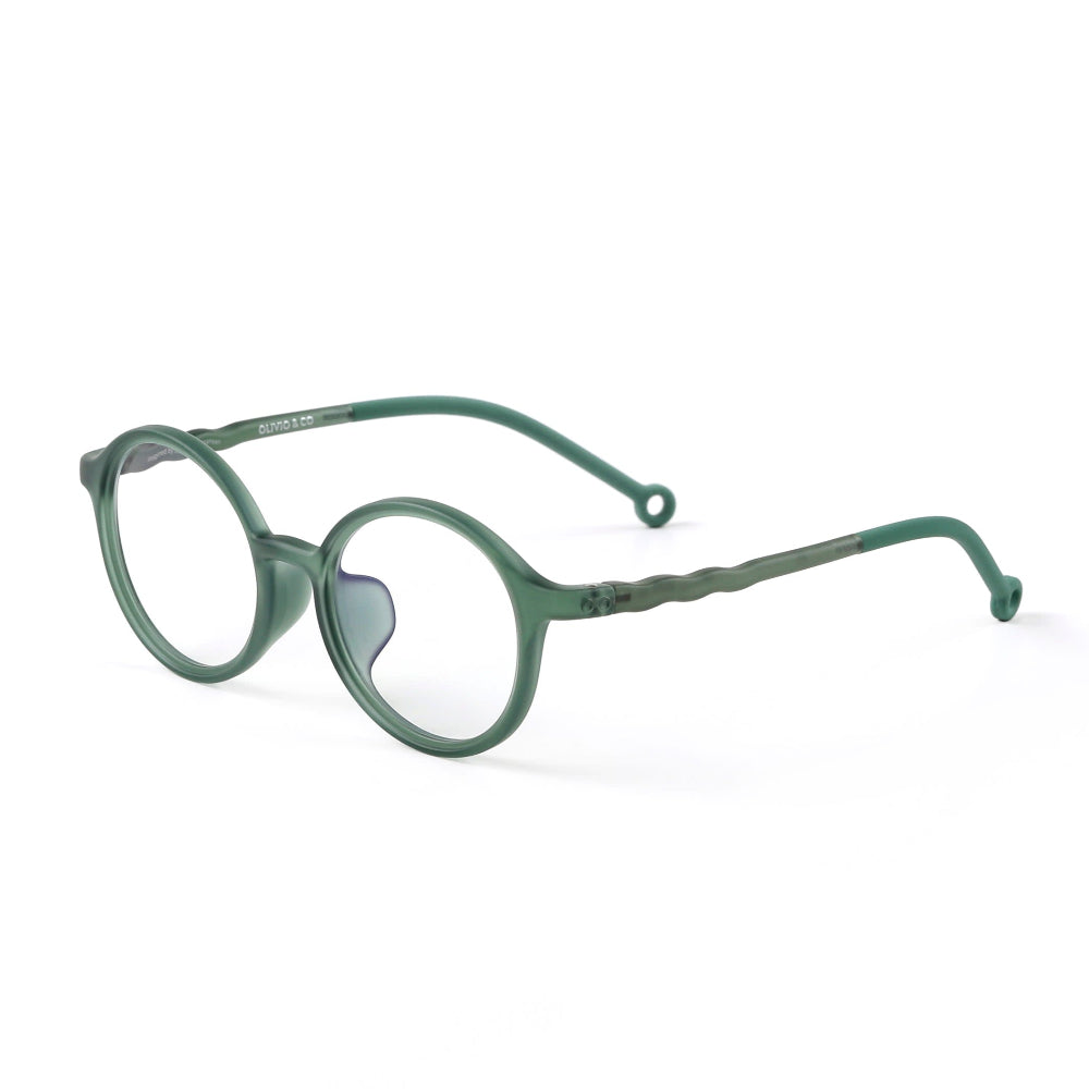 Olivio & Co Oval Screen Glasses Seaweed Green