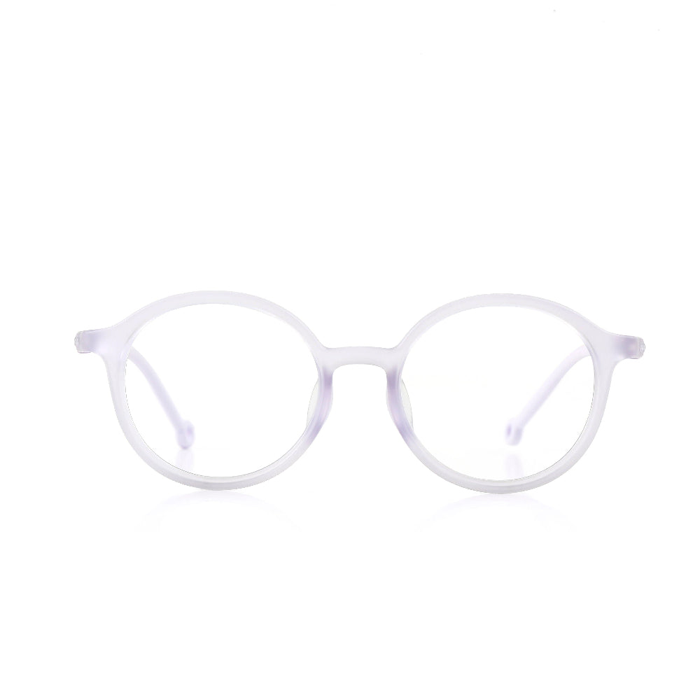 Olivio & Co Oval Screen Glasses Junior Lilac, translucent round frames for kids