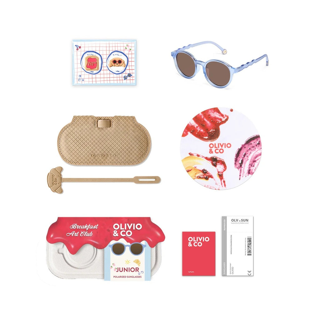 Olivio CO Olivio & Co Oval Sunglasses Breakfast Art Blueberry Jam, product view 538