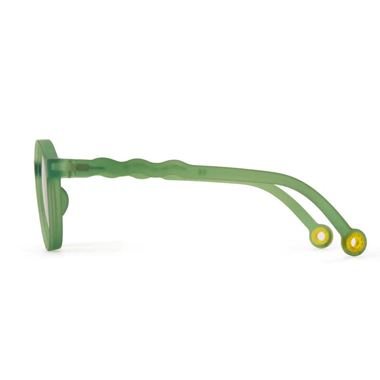 Olivio & Co kids oval sunglasses with olive green plastic frames