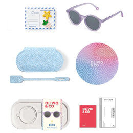 Olivio & Co Oval Sunglasses Classic Olivio Shell Purple