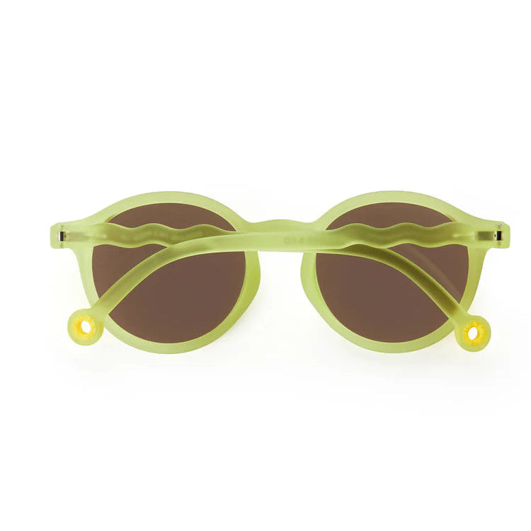Olivio & Co junior oval sunglasses Citrus Garden lime green frames with brown lenses