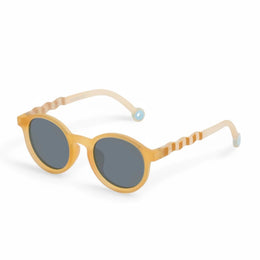 Olivio & Co Oval Sunglasses Seaside Stripes Vacation Yellow