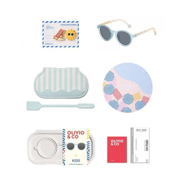 Olivio CO Olivio & Co Oval Sunglasses Seaside Stripes Sailing Blue