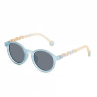 Olivio & Co Oval Sunglasses Seaside Stripes Sailing Blue