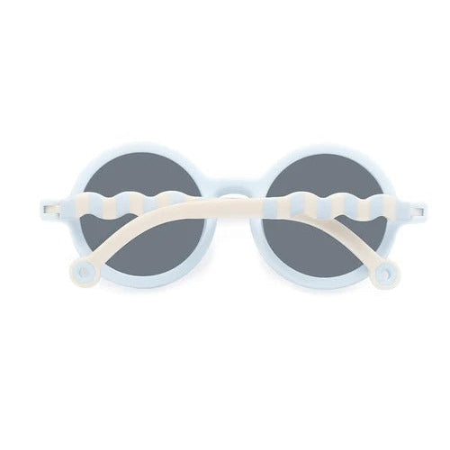 Olivio & Co Round Sunglasses Seaside Stripes Sailing Blue