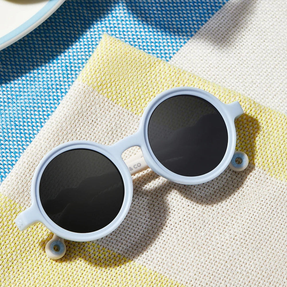 Olivio CO Olivio & Co Round Sunglasses Seaside Stripes Sailing Blue, product view 47