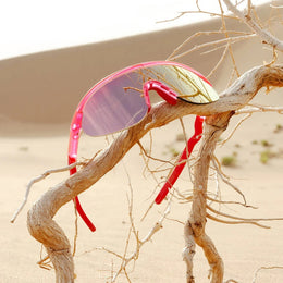 Olivio & Co Sport Sunglasses Half-Rim Flamingo Pink