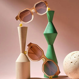 Olivio & Co Square Sunglasses Creative Edition D Desert Sand
