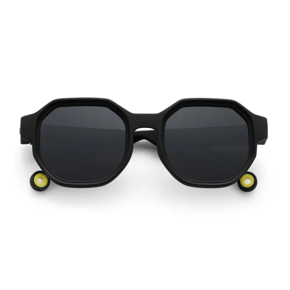 OLIVIO & CO Square Sunglasses Adult Creative Edition D Squid Black with dark lenses and bold black frame