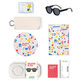 Olivio & Co Square Sunglasses Creative Edition D Squid Black
