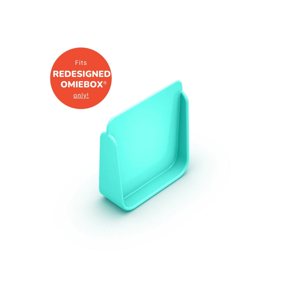 Omielife Divider Version 2 turquoise plastic lunch box divider for organizing meals by OMIELIFE