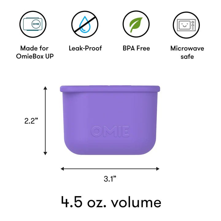 OmieLife OmieBox Up Dip Sets Dip Container in Purple, 4.5 oz, 3.1"W x 2.2"H